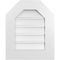 Ekena Millwork Octagonal Top Surface Mount PVC Gable Vent: Functional, w/ 3-1/2"W x 1"P Standard Frame, 18"W x 22"H GVPOT18X2201SF - alternate 1